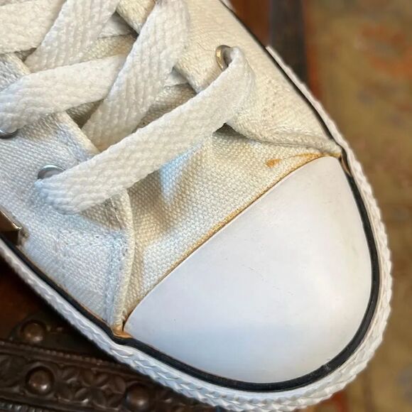 Manoush silver studded white canvas high top sneakers, size 37 EU, 6.5 U.S.! - Picture 9 of 12